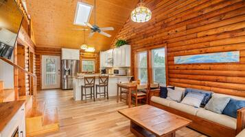 TV connectée, cheminée, jeux vidéo, livres