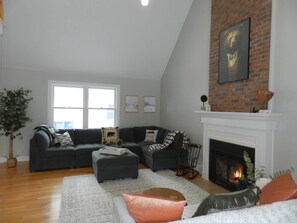 Smart TV, fireplace, video games