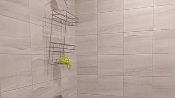 Bidet, towels, soap, toilet paper