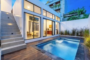 Front of property – evening/night -  Light Way Villa in Canggu (Canggu)