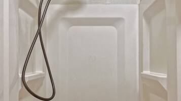 Hair dryer, towels, toilet paper
