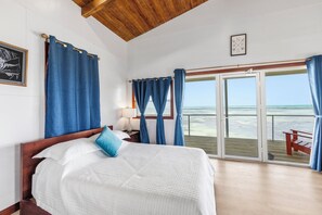 Superior huisje, 2 queensize bedden, uitzicht op oceaan | Verduisterende gordijnen, gratis wifi, beddengoed