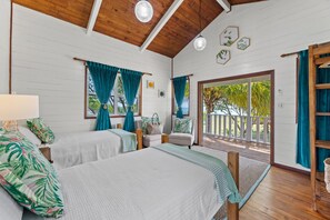 Superior Kulübe, Okyanus Manzaralı | Güneşlik/perde, ücretsiz kablosuz İnternet, çarşaf takımı 