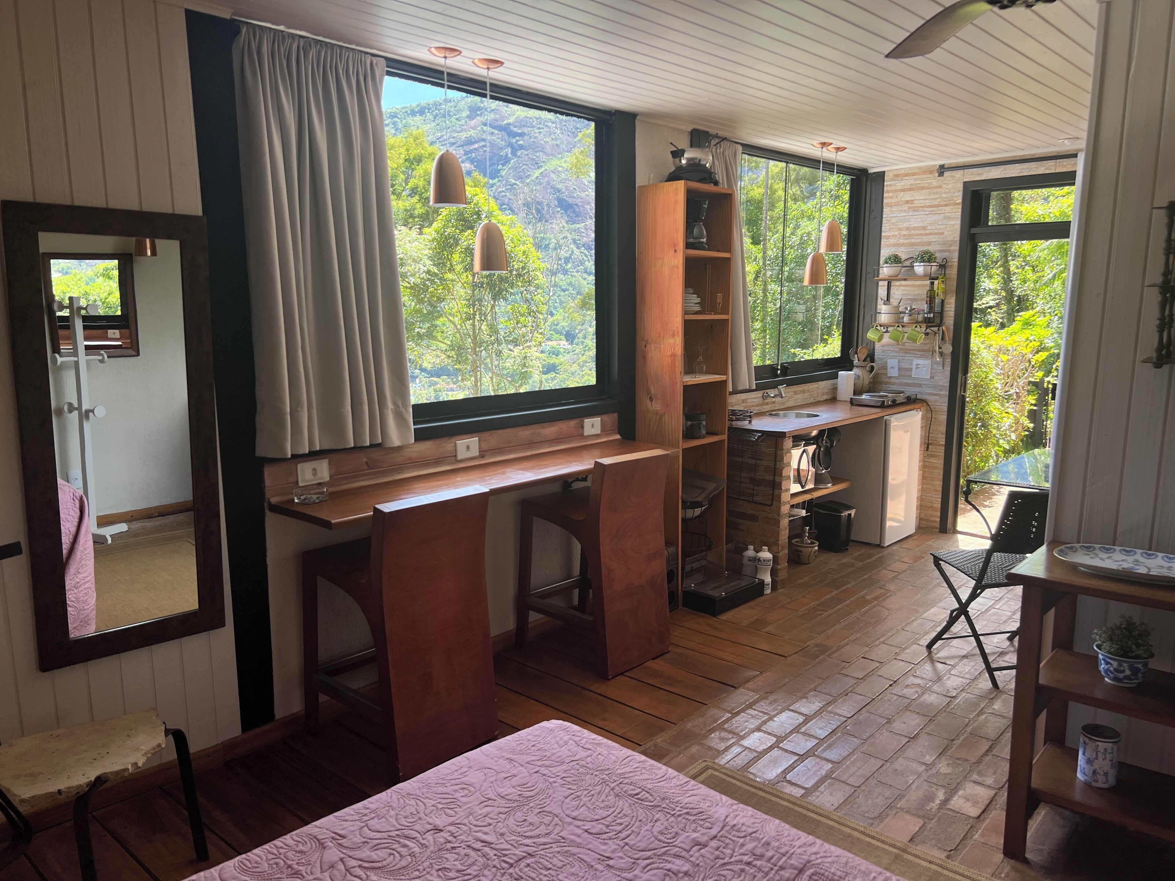 Chalet, 1 Double Bed, Pets Allowed, Mountain View | Living area | 40-inch LCD TV with digital channels, Netflix, streaming services