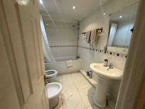 Towels, soap, toilet paper