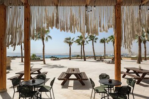 Playa privada en los alrededores, traslado desde/hacia la playa gratis