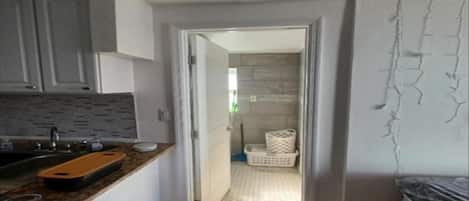 Towels, soap, shampoo, toilet paper