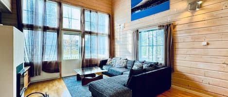 Smart TV, fireplace