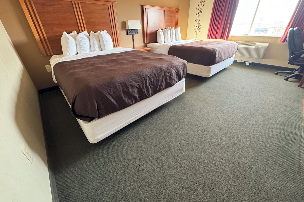 Standard Room, 2 Queen Beds, Non Smoking | Desk, iron/ironing board, free WiFi