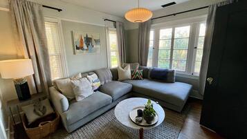 Smart TV, fireplace, computer monitors, printers