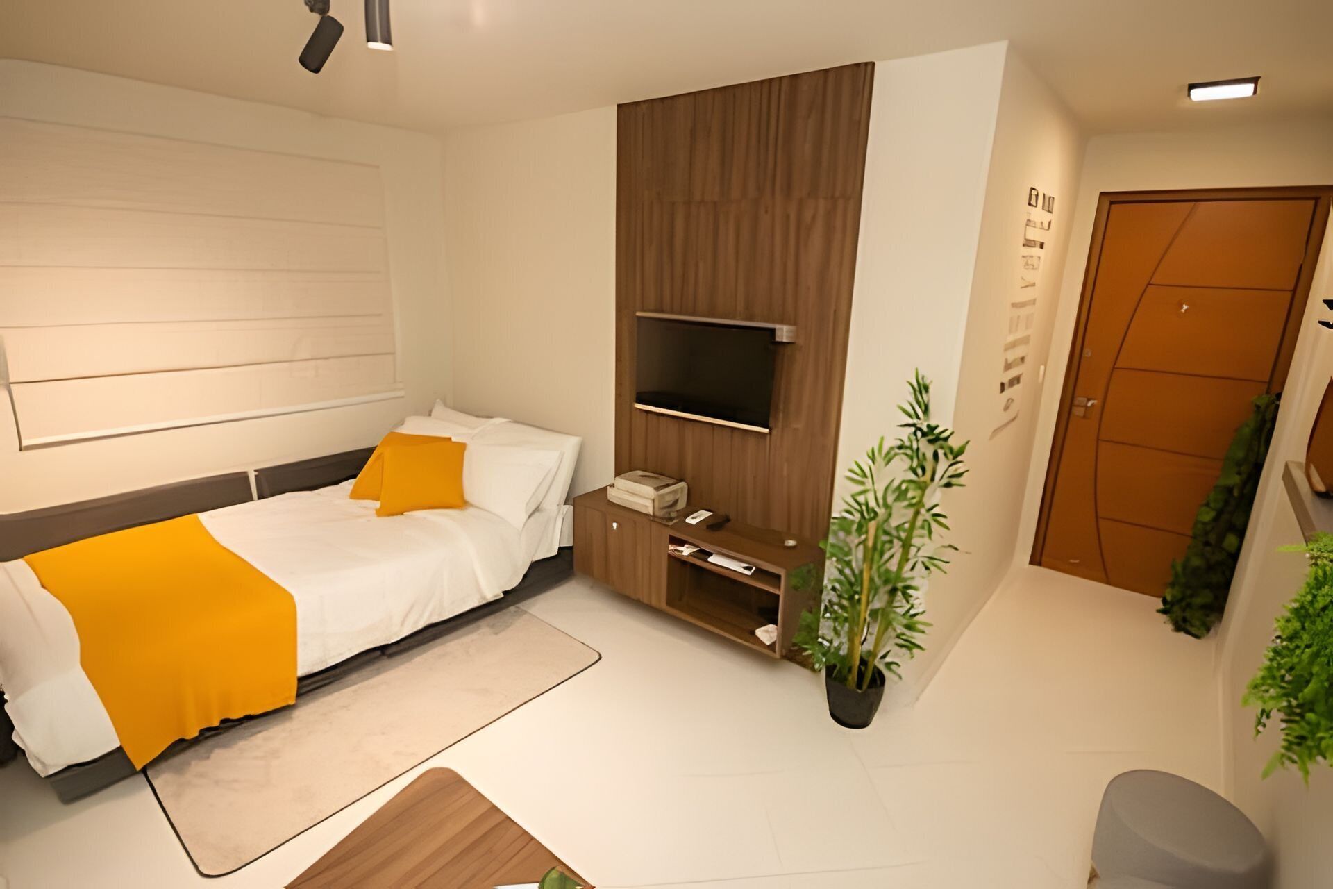 Apartamento | 2 quartos, escrivaninha, espaço de trabalho para notebook