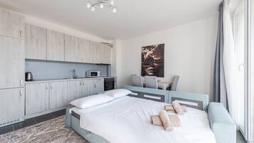 1 chambre, fer et planche Ă repasser, Wi-Fi, draps fournis