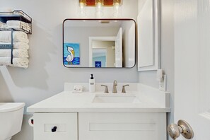 Hair dryer, towels