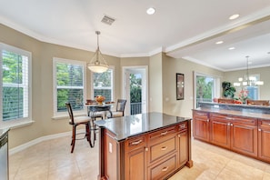 Interior - Water-view villa with sunset balconies, grill, & pool - walk to beach and dining (Fort Myers Beach)