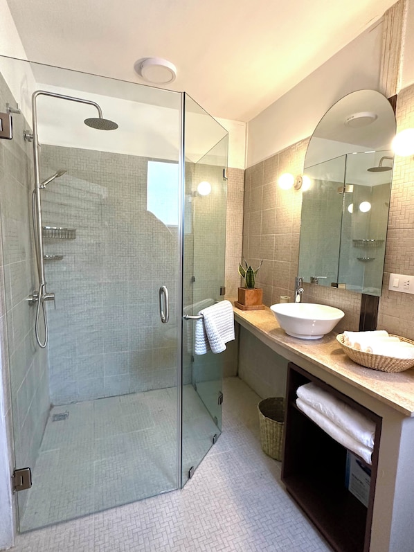 Towels, soap, toilet paper