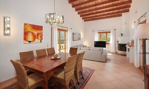 TV, fireplace, table tennis