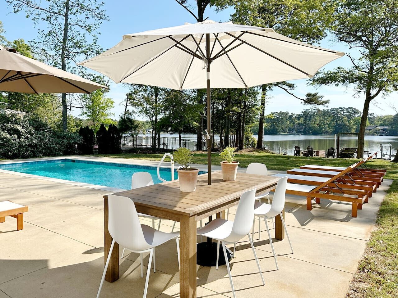 A heated pool