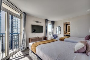 1 多间卧室、熨斗/熨衣板、免费 WiFi、床单