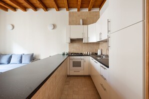 Fridge, oven, stovetop, dishwasher