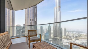 Deluxe Apartment, 3 Bedrooms, Non Smoking | Balcony - Maison Privee Sky-High Elegance w/ Unrivaled Burj Khalifa Views (Dubai)