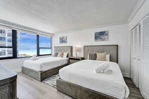 2 bedrooms, desk, iron/ironing board, travel cot