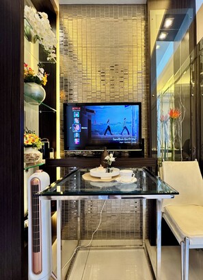 Interior - Aesthetic 1-bedroom condo with WiFi, City View in Quezon City, Philippines  (Quezon City)