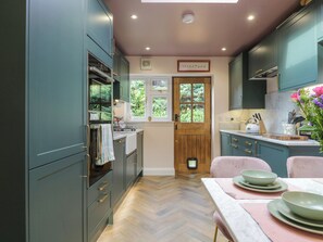 Fridge, dishwasher, electric kettle, toaster