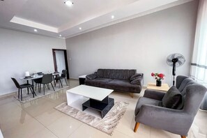 Living area - Sherehe Apartments, Unit 6 (Kigali)