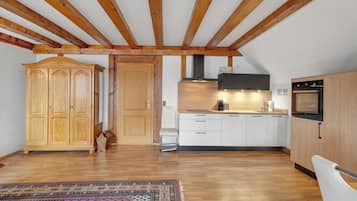 Fridge, oven, stovetop, dishwasher