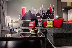 Basic Apartment (Terminal 1) | Living area - Xuru Stays I Heliopolis Rock (Cairo)