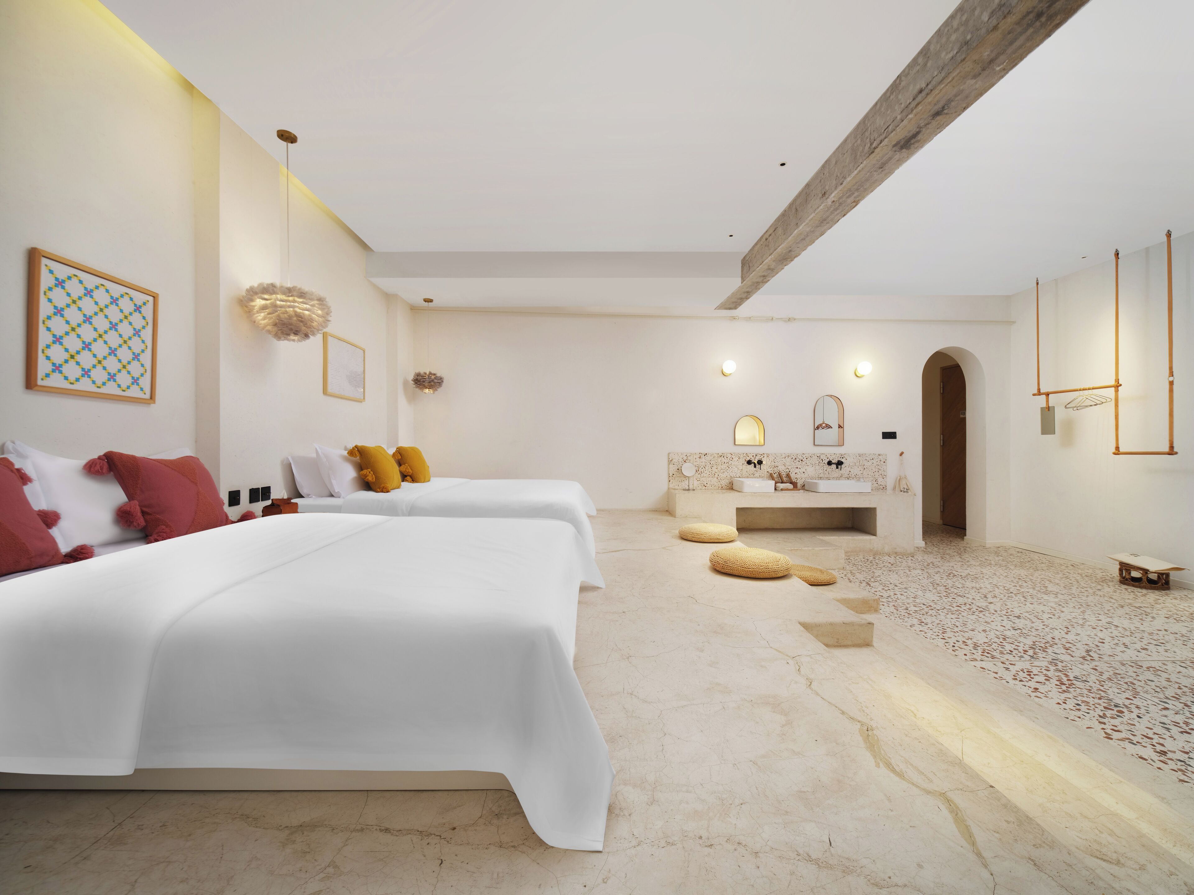 Quarto quádruplo design | Individualmente decorados, individualmente mobiliados