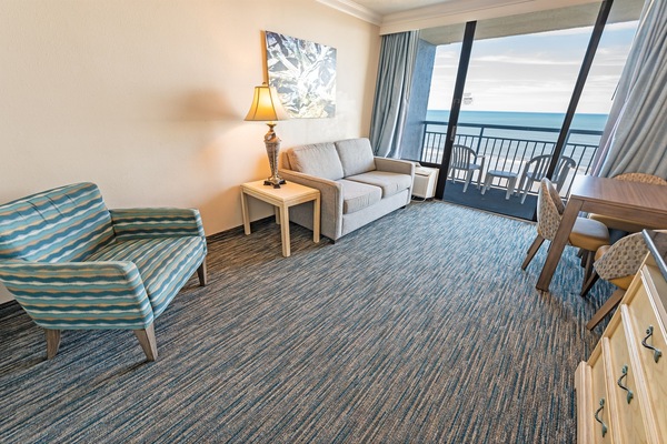 Large Living Area with Views of the Ocean, Beautifully Decorated