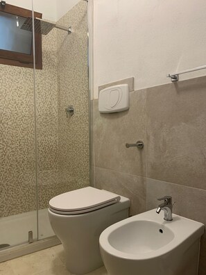 Dusche, Haartrockner, Bidet, Handtücher