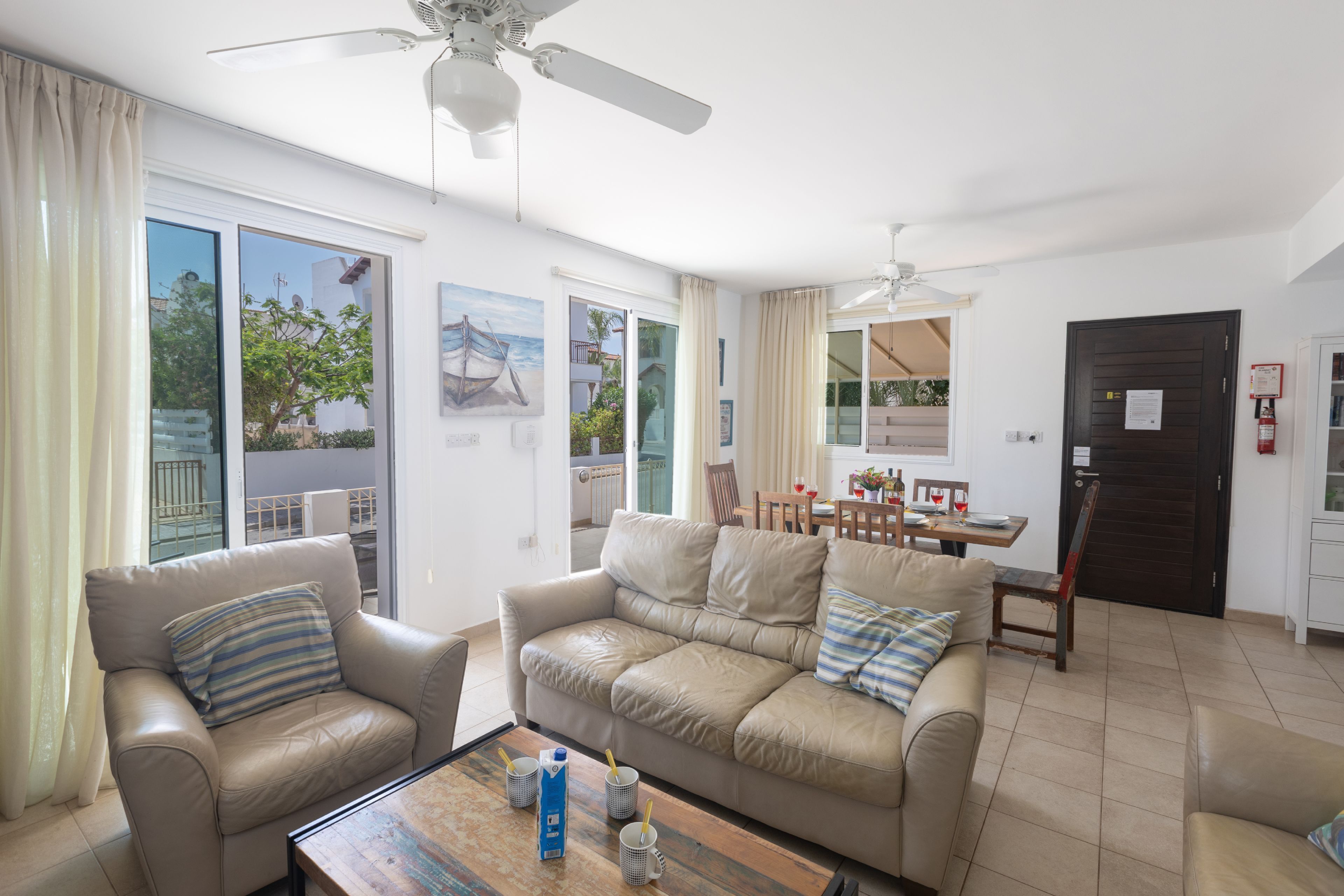 TV, fireplace, DVD player, video library
