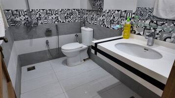 Towels, soap, toilet paper