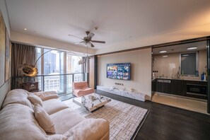 Apartemen, pemandangan kota | Area keluarga