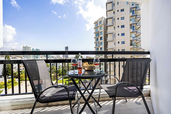 Apartment, 2 Bedrooms, Balcony, Ocean View | Balcony - Marathon Beach Apartment With Shared Pool (Limassol)