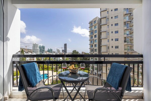 Apartment, 2 Bedrooms, Balcony, Ocean View | Balcony - Marathon Beach Apartment With Shared Pool (Limassol)