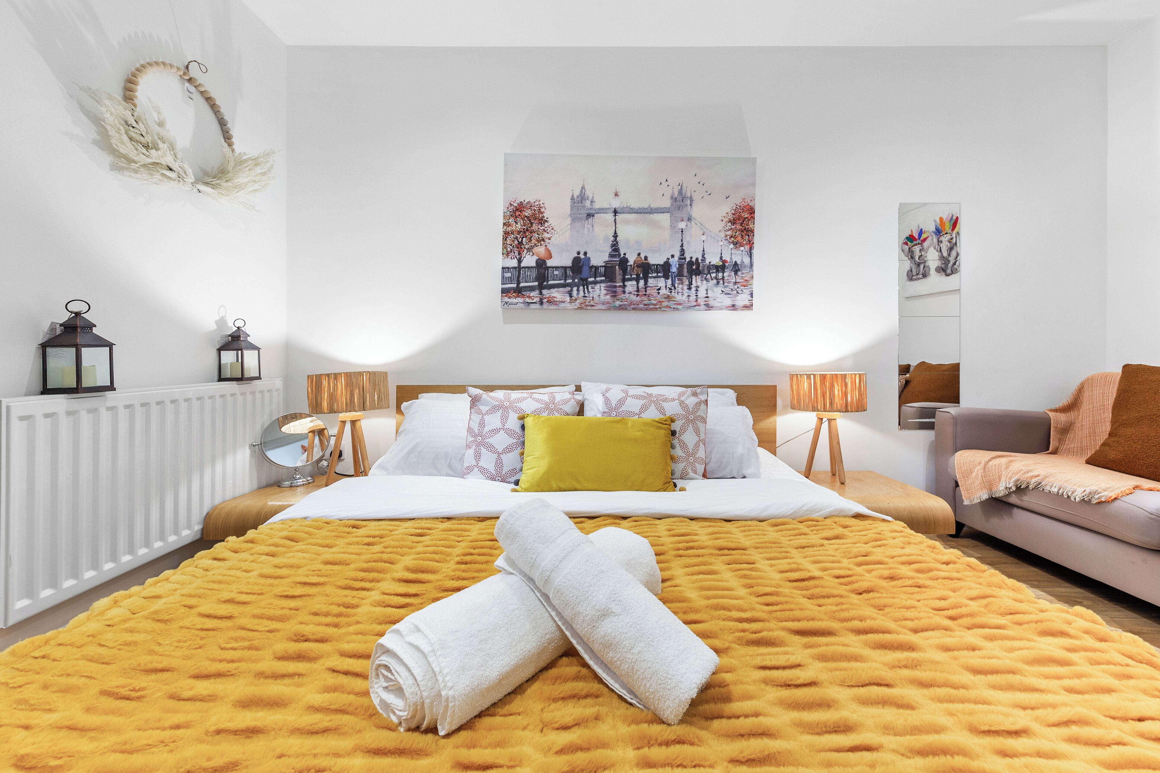 3 多间卧室、熨斗/熨衣板、WiFi、床单