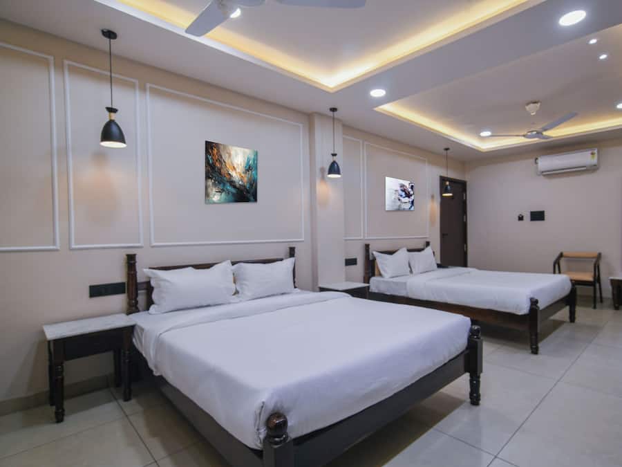 Habitación familiar | Escritorio, wifi gratis, ropa de cama