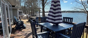  Spacious 7-bedroom, 5-bath home on 168' of a wide, deep-water cove.