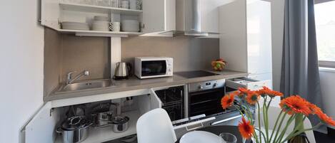 Fridge, oven, stovetop, dishwasher