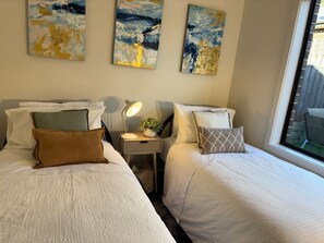 2 bedrooms, iron/ironing board, travel cot, WiFi