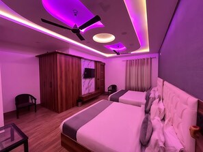 Family Room | Bathroom | Free toiletries, slippers, towels, soap - The Vrindavan Inn (Vrindavan)