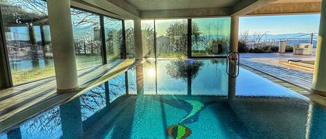Indoor pool, a heated pool
