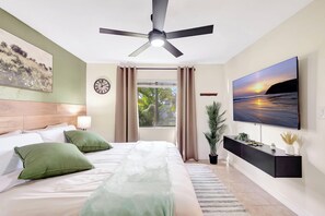 2 bedrooms, in-room safe, iron/ironing board, WiFi