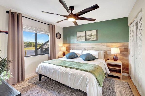 2 bedrooms, in-room safe, iron/ironing board, WiFi