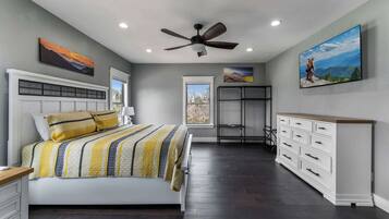 5 habitaciones, tabla de planchar con plancha, cuna de viaje y wifi