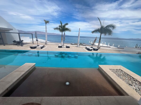 Outdoor pool, a heated pool