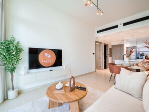 Apartment, 1 Schlafzimmer, Poolzugang | Wohnzimmer
